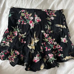 Zara high waisted floral shorts